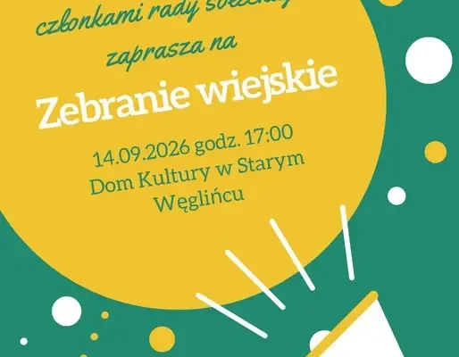 Zebranie wiejskie 14 września – ważne sprawy dla mieszkańców