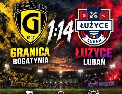 Granica Bogatynia przegrywa z Łużycami Lubań 1:14 w 6. kolejce