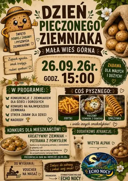 Święto Pieczonego Ziemniaka w Małej Wsi Górnej połączone z metą rajdu rowerowego