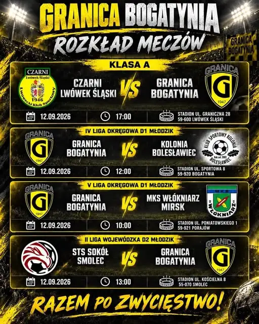 Piłkarska sobota w Bogatyni: Granica gra cztery mecze