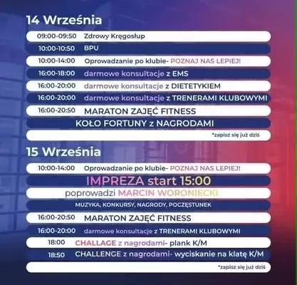 Dni otwarte w Xtreme Fitness Bogatynia – 14 i 15 września