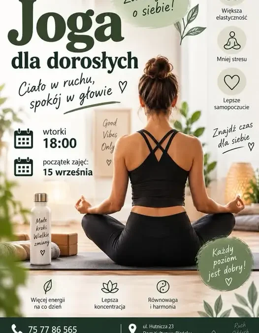 Joga dla dorosłych w Domu Kultury w Pieńsku – start już 15 września
