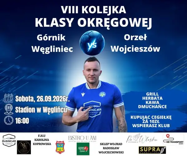 Górnik Węgliniec kontra Orzeł Wojcieszów – hit VIII kolejki klasy okręgowej