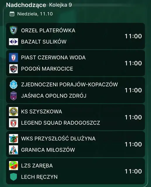 Liga Typerów 2026/2027 – runda 9. Ciasno w czołówce, emocje do samego końca