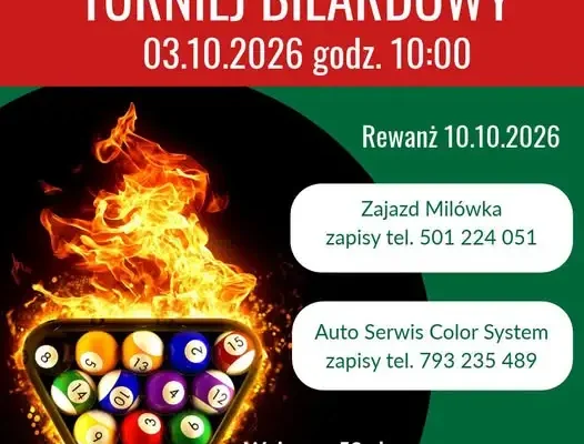 Turniej bilardowy w gminie Węgliniec – zapisy trwają