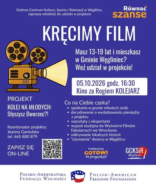 Kolej na młodych: młodzież z Gminy Węgliniec tworzy film o dworcu