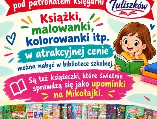 Kiermasz książek w bibliotece szkolnej – świąteczne upominki i atrakcyjne ceny