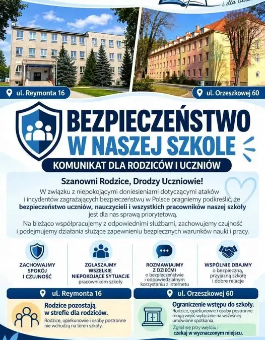 SP2 Zgorzelec: zakaz wchodzenia na teren szkoły i apel o czujność