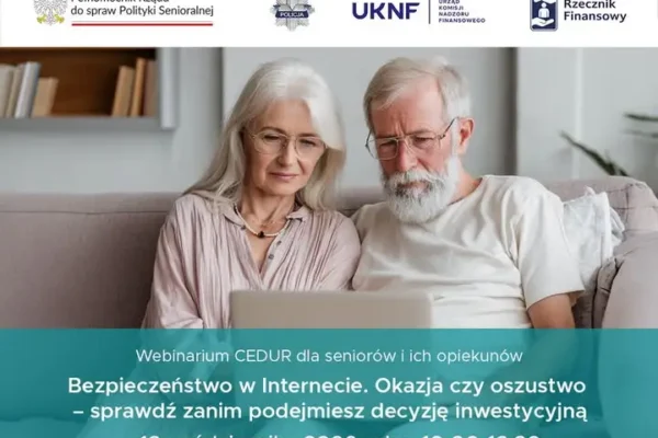 Webinarium CEDUR: jak seniorzy mogą rozpoznać oszustwa inwestycyjne w sieci