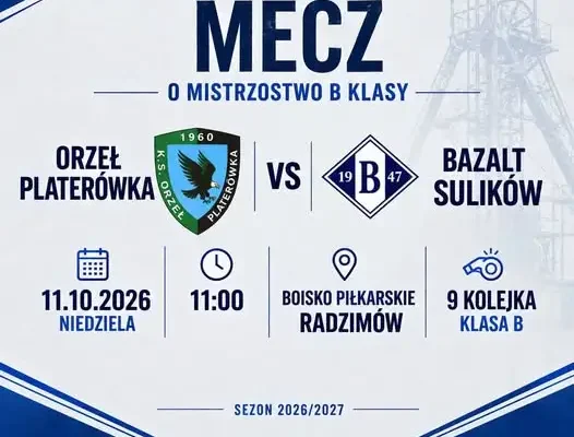 Bazalt Sulików zagra z Orłem Platerówka w Radzimowie