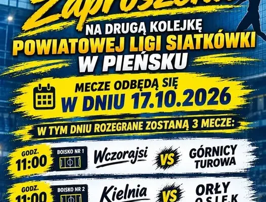 2. kolejka Powiatowej Ligi Siatkówki w Pieńsku – harmonogram i drużyny