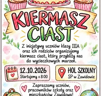 Kiermasz ciast klasy 3a w Zawidowie – słodka lekcja przedsiębiorczości