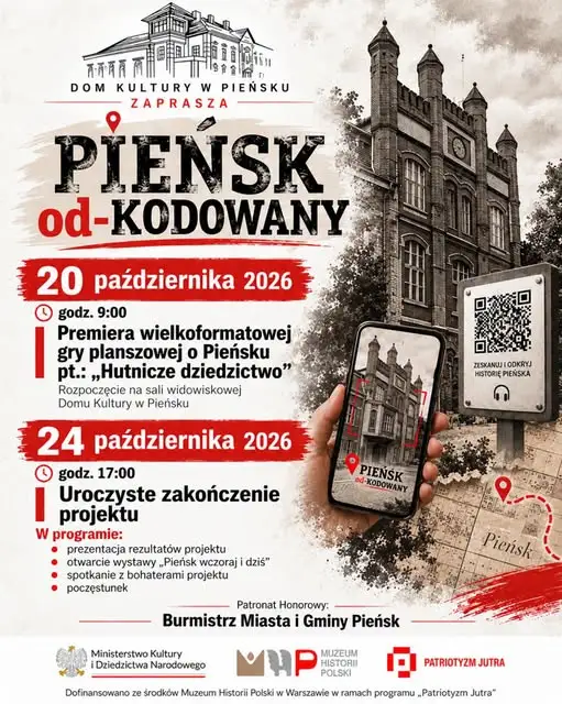 Pieńsk od-kodowany: podcasty, wystawa i gra planszowa o historii miasta