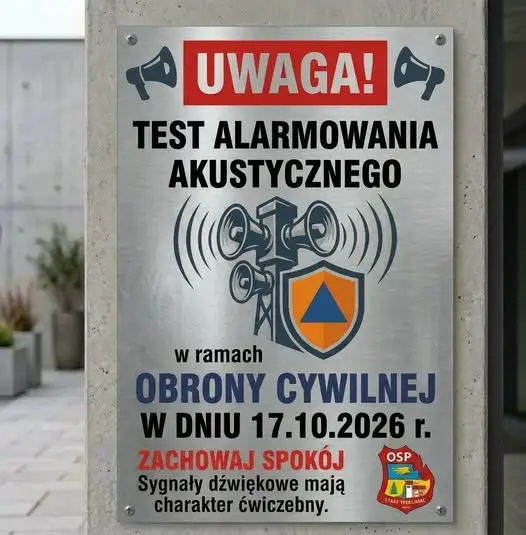 Test syren alarmowych w Starym Węglińcu – 17 października 2026