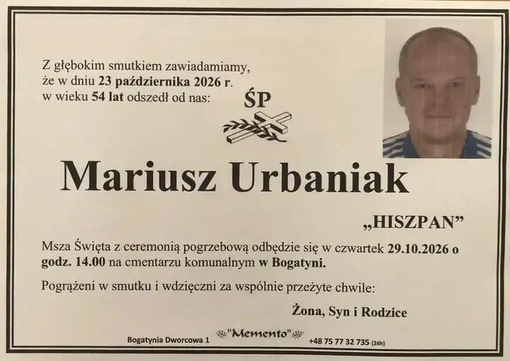 Pożegnanie Mariusza Urbaniaka – msza pogrzebowa w Bogatyni