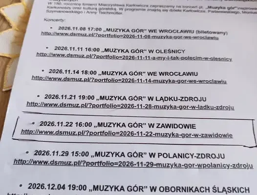 Dolnośląski Salon Muzyczny zaprasza na cykl koncertów „Muzyka Gór”