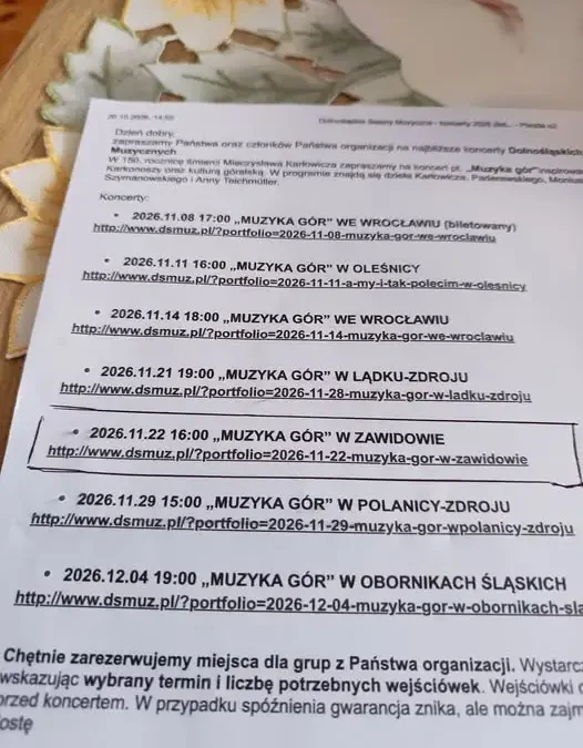 Dolnośląski Salon Muzyczny zaprasza na cykl koncertów „Muzyka Gór”