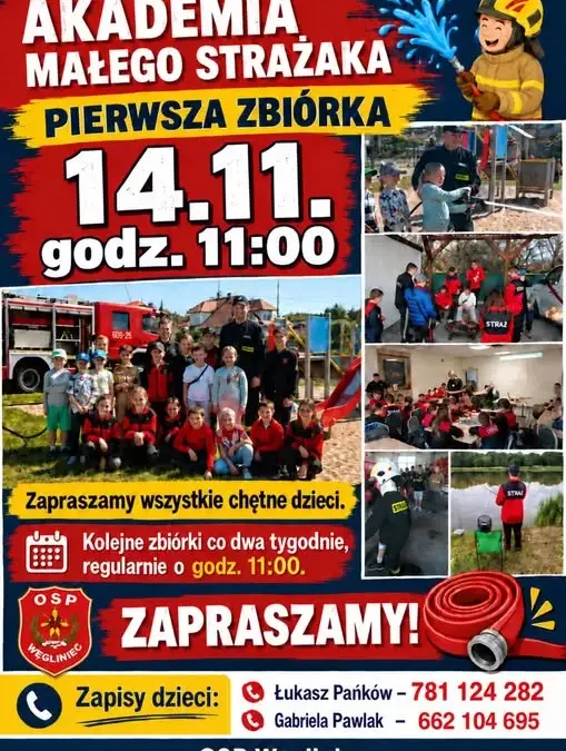 Akademia Małego Strażaka w Węglińcu – pierwsza zbiórka 14 listopada