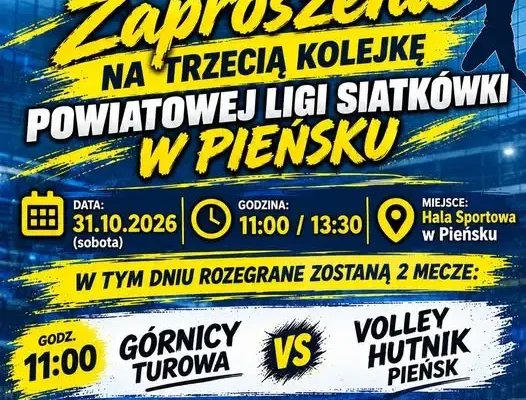 III kolejka Powiatowej Ligi Siatkówki w Pieńsku – znamy harmonogram meczów
