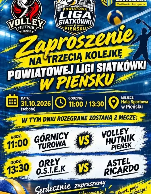 III kolejka Powiatowej Ligi Siatkówki w Pieńsku – znamy harmonogram meczów